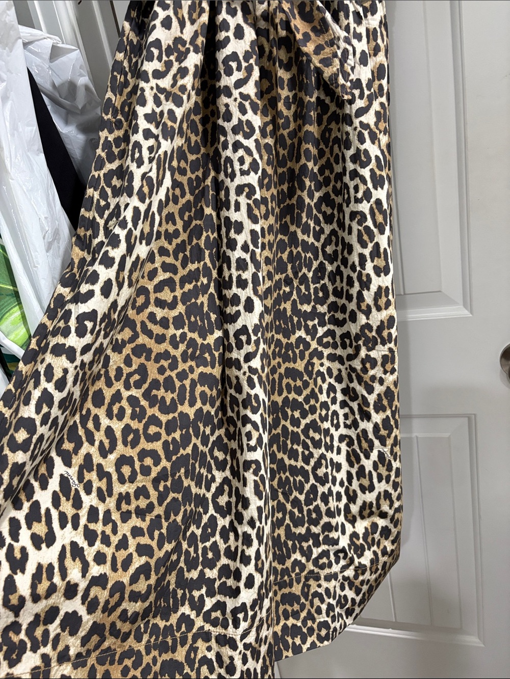 Ganni Brown Leopard Print Midi Dress - Picture 7 of 13